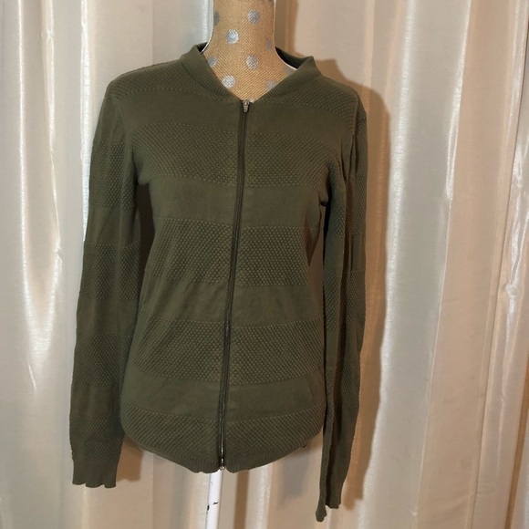 ASOS‎ green zip up sweater - Picture 1 of 6